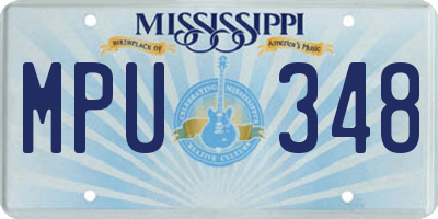 MS license plate MPU348