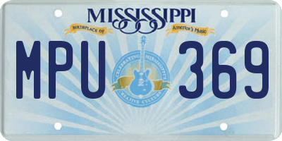 MS license plate MPU369