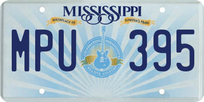 MS license plate MPU395