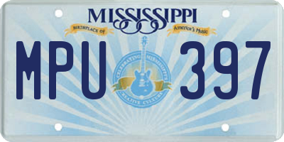 MS license plate MPU397