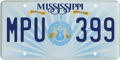 MS license plate MPU399