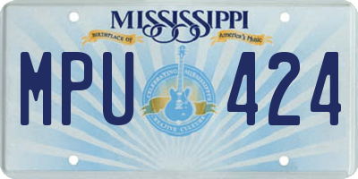 MS license plate MPU424