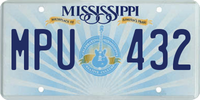 MS license plate MPU432