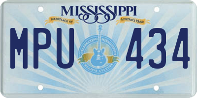 MS license plate MPU434