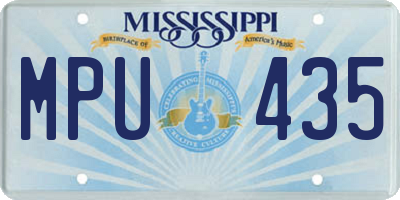 MS license plate MPU435