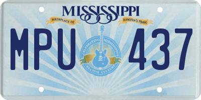 MS license plate MPU437