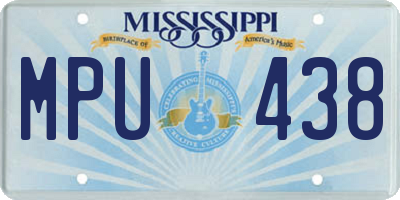 MS license plate MPU438