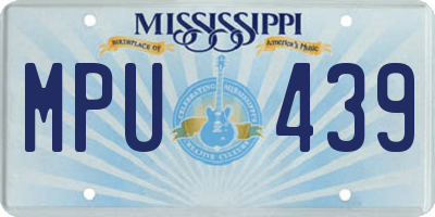MS license plate MPU439