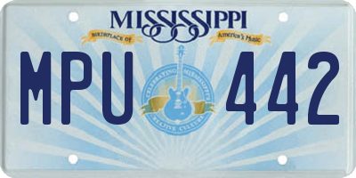 MS license plate MPU442