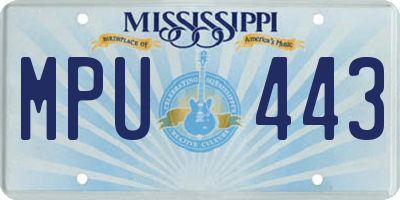 MS license plate MPU443