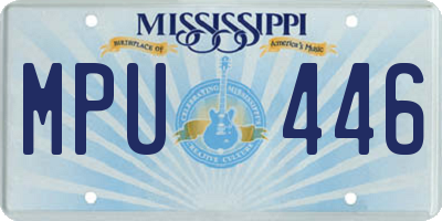 MS license plate MPU446