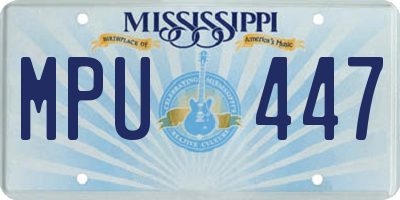 MS license plate MPU447
