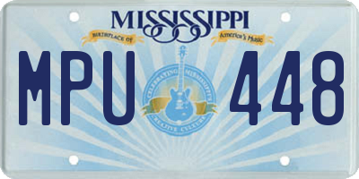 MS license plate MPU448
