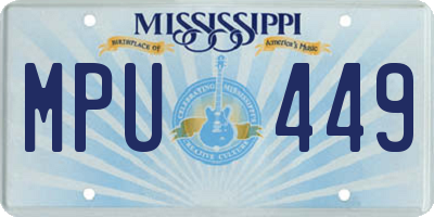 MS license plate MPU449