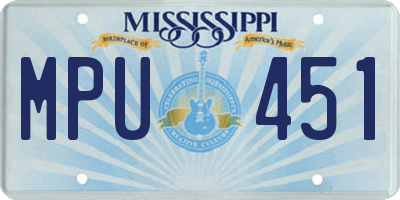 MS license plate MPU451