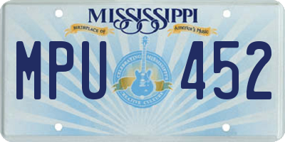MS license plate MPU452