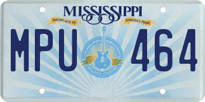 MS license plate MPU464