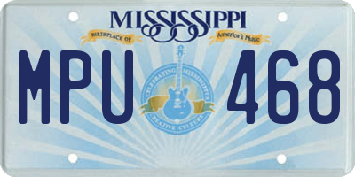 MS license plate MPU468