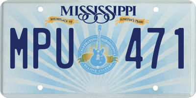 MS license plate MPU471