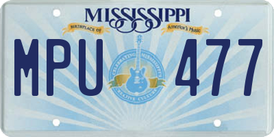 MS license plate MPU477