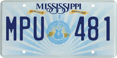 MS license plate MPU481