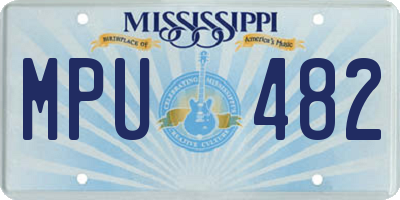 MS license plate MPU482