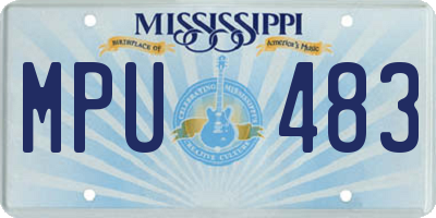 MS license plate MPU483