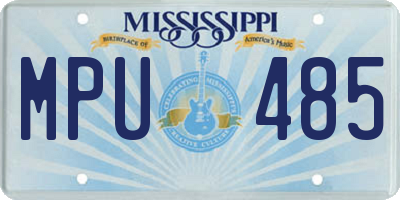 MS license plate MPU485