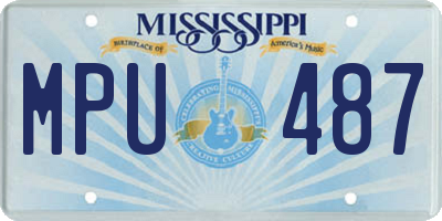 MS license plate MPU487