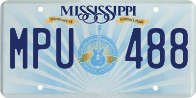 MS license plate MPU488