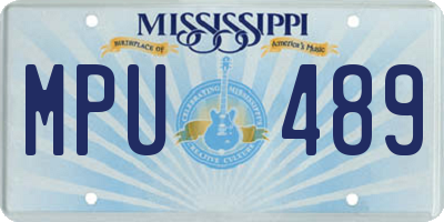 MS license plate MPU489