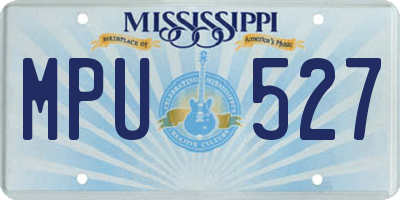 MS license plate MPU527