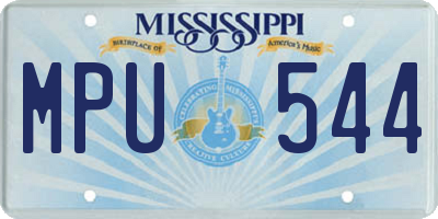 MS license plate MPU544