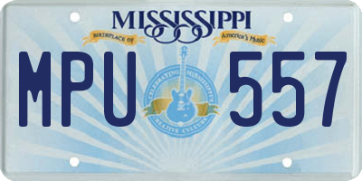MS license plate MPU557