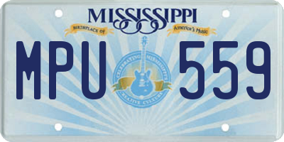MS license plate MPU559