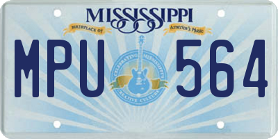 MS license plate MPU564