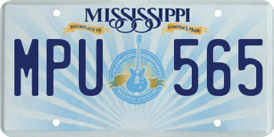 MS license plate MPU565