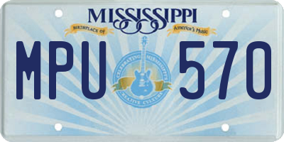 MS license plate MPU570