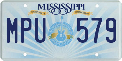 MS license plate MPU579