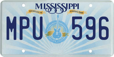 MS license plate MPU596