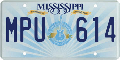 MS license plate MPU614