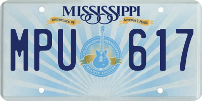 MS license plate MPU617