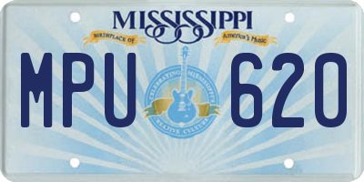 MS license plate MPU620