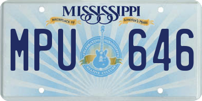 MS license plate MPU646