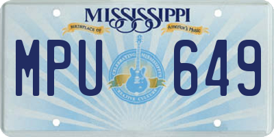MS license plate MPU649