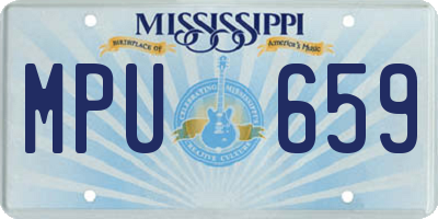 MS license plate MPU659