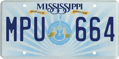 MS license plate MPU664
