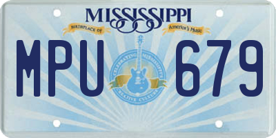 MS license plate MPU679