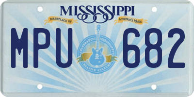 MS license plate MPU682