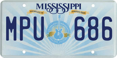 MS license plate MPU686